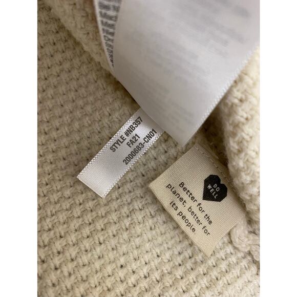 Madewell Women's S Cream Textured Lightweight Cotton Blend Sweater - Picture 5 of 5